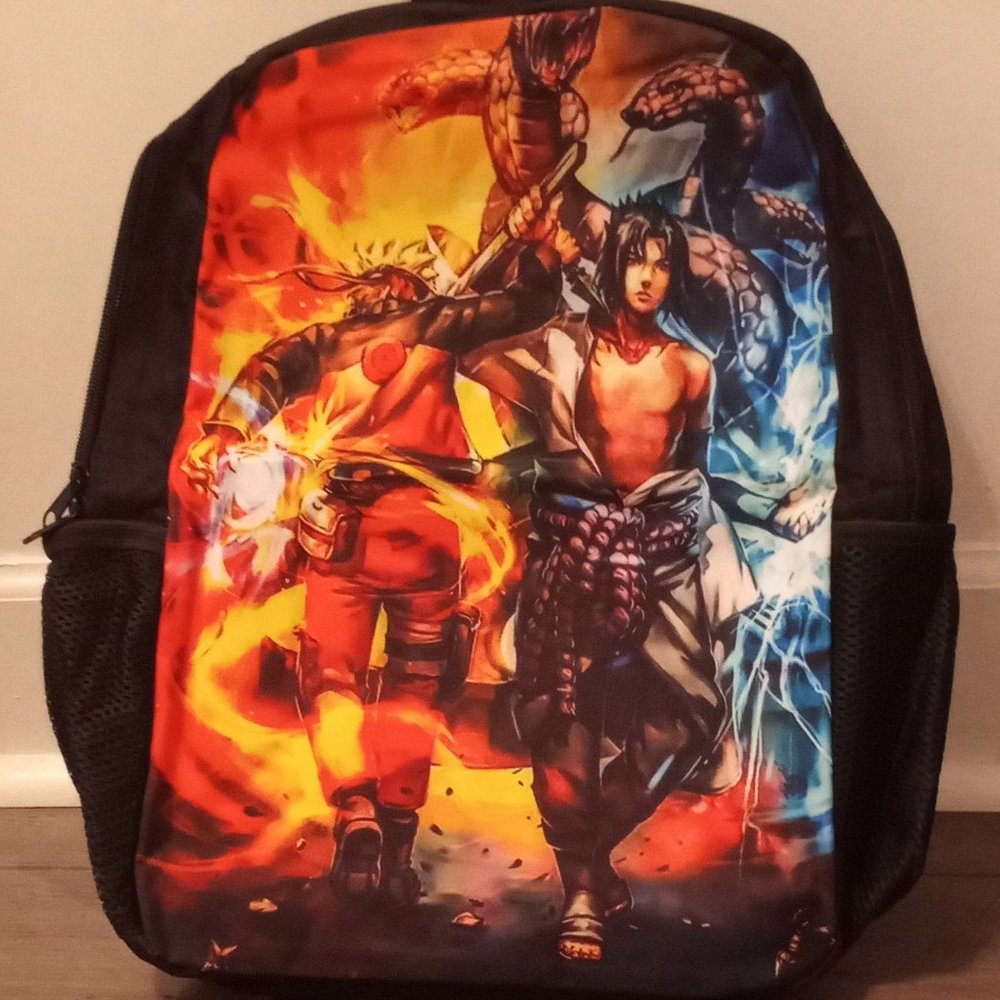 New Boy’s Black Animated Print Backpack